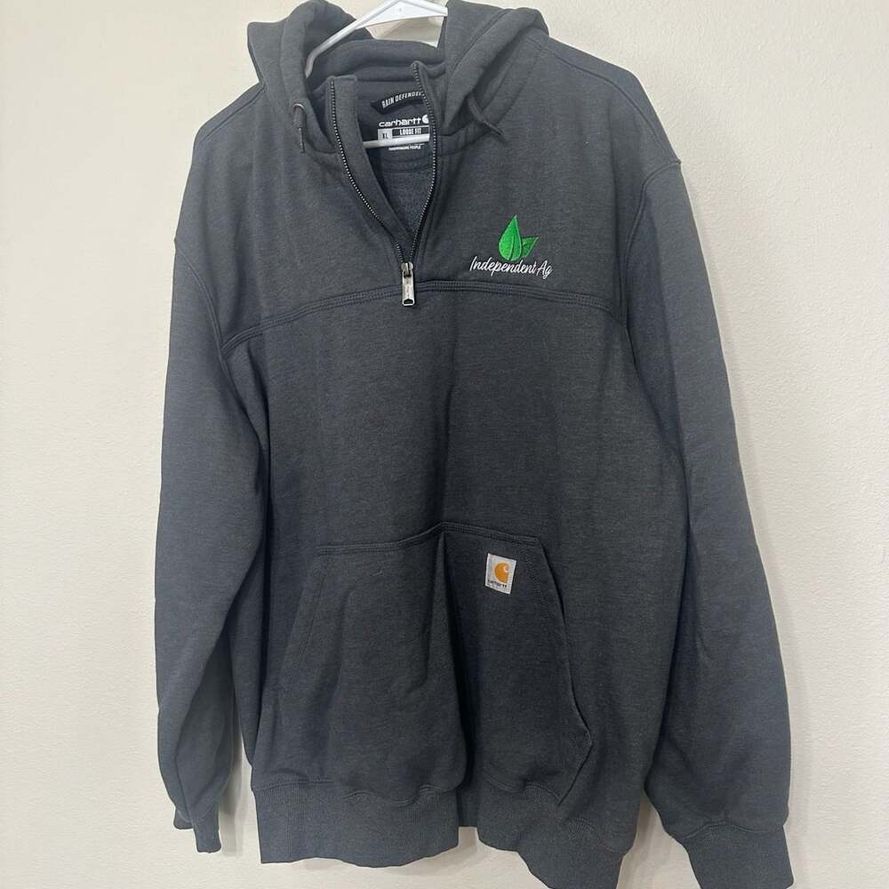 Carhartt Rain Defender Loose Fit Quarter-Zip Hooded Sweatshirt XL Independent Ag
